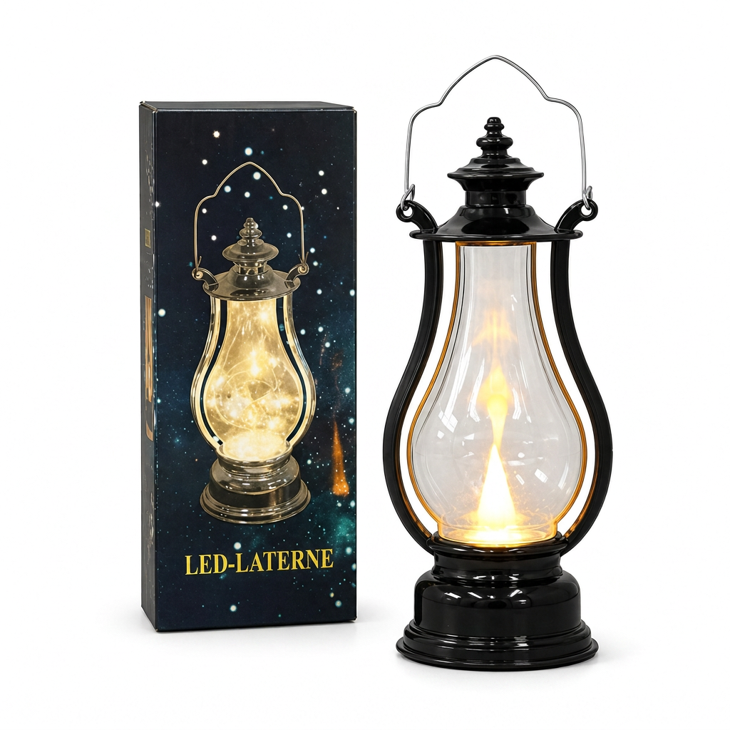 Vintage-LED-Kerzenöl-Laterne, dekorative Hängelampe