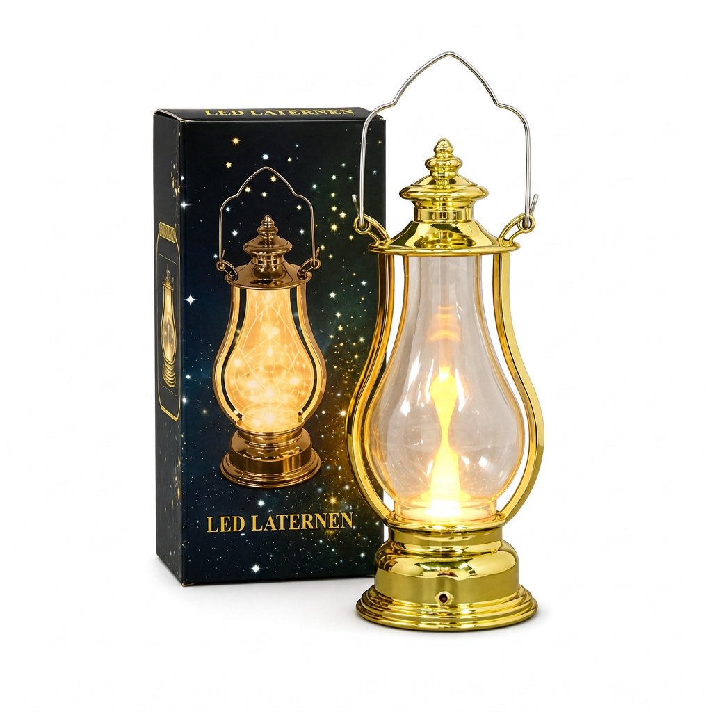 Vintage-LED-Kerzenöl-Laterne, dekorative Hängelampe