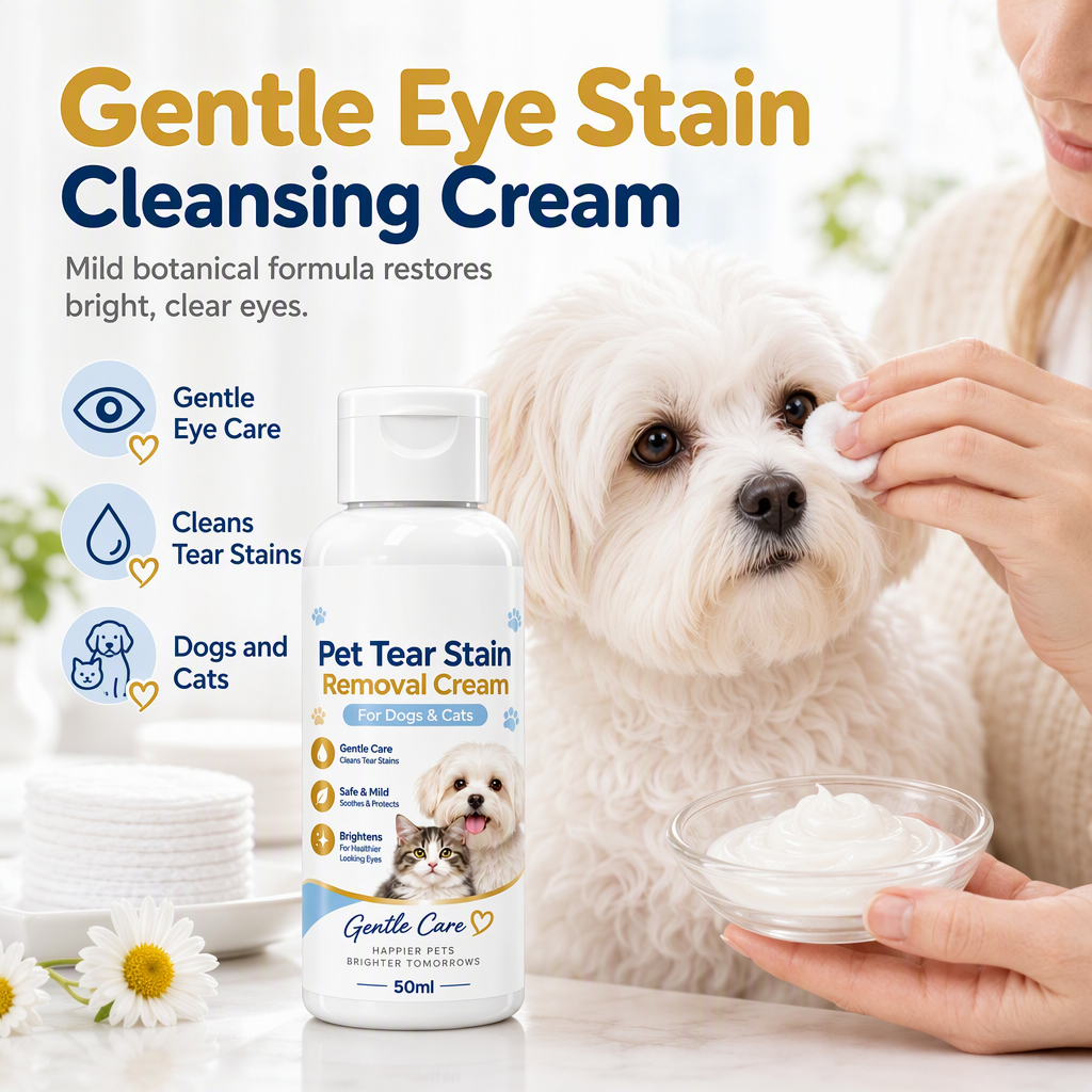 💖 Zeig deinem Liebling Fürsorge! 🐾 Sanfte Tränenflecken-Entferner-Creme – pflanzlich, reizfrei, 50 ml – für klare, strahlende Augen! 👀✨