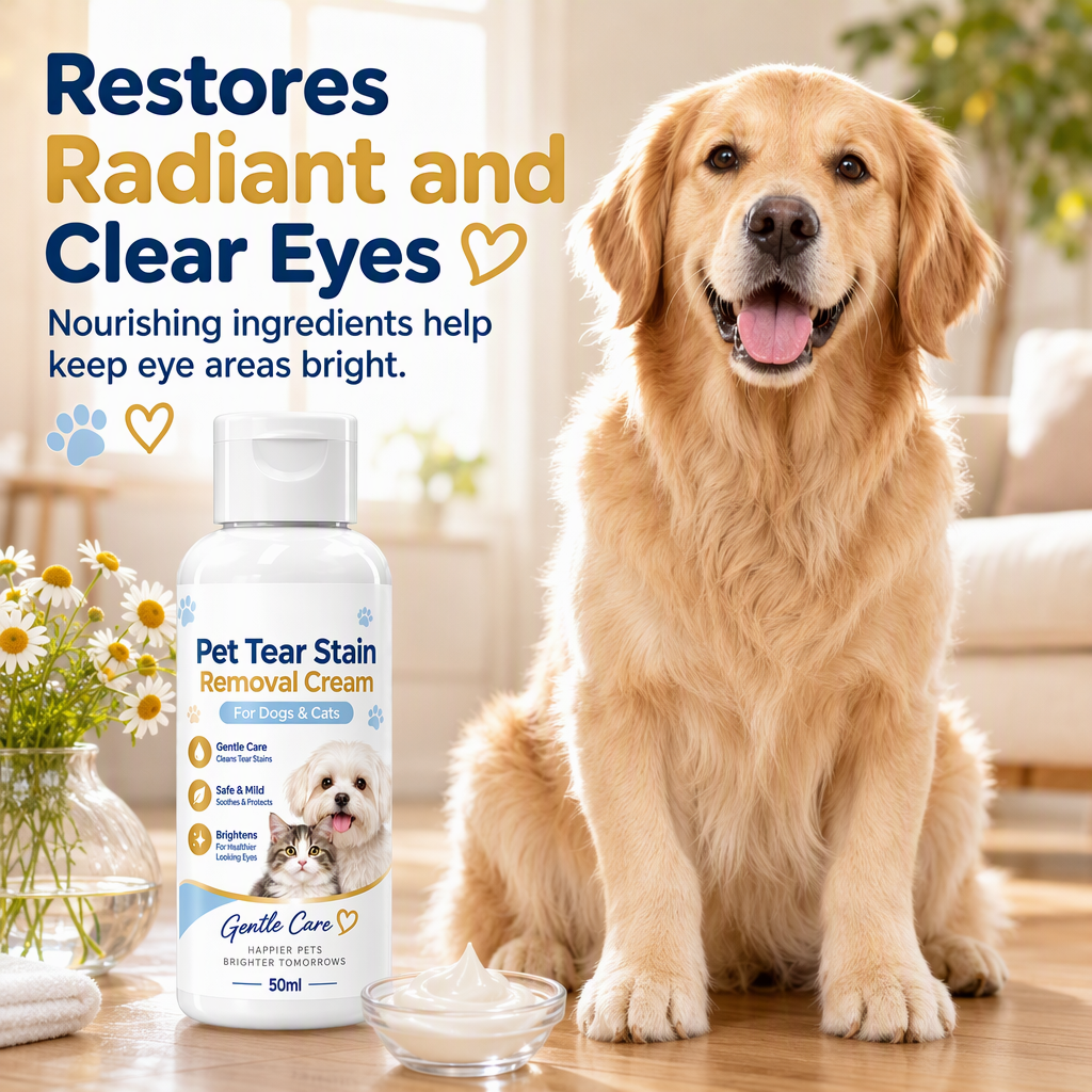 💖 Zeig deinem Liebling Fürsorge! 🐾 Sanfte Tränenflecken-Entferner-Creme – pflanzlich, reizfrei, 50 ml – für klare, strahlende Augen! 👀✨