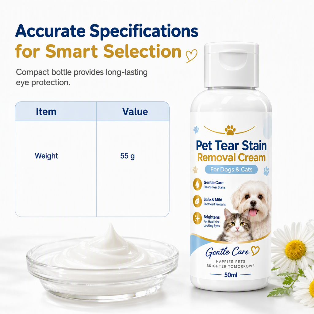 💖 Zeig deinem Liebling Fürsorge! 🐾 Sanfte Tränenflecken-Entferner-Creme – pflanzlich, reizfrei, 50 ml – für klare, strahlende Augen! 👀✨