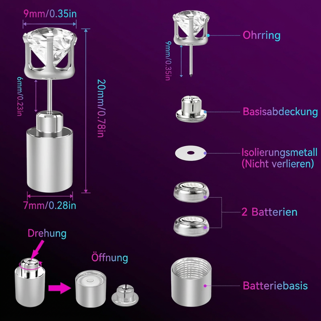 💡 50 % RABATT ✨ LED-leuchtende Ohrstecker, auffällig für Party, Festival und Nachtaktivitäten 🎉
