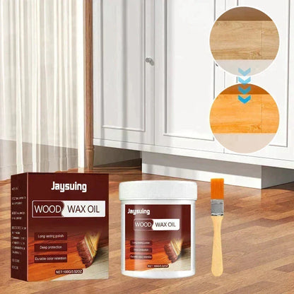 ⏳Zeitlich begrenztes Angebot⏳ Scomeri Holzpflege mit Öl und Wachs, 100 g – inklusive Pinsel