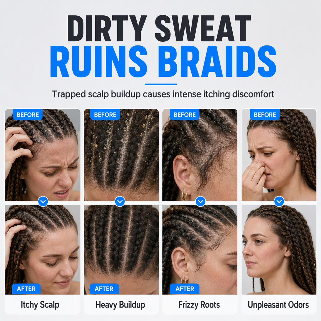 Wasserfreier Reinigungsschaum für Dreadlocks und Braids