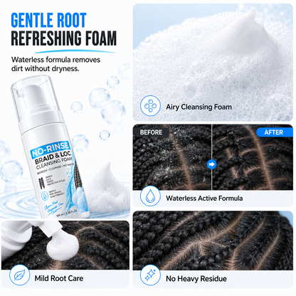 Wasserfreier Reinigungsschaum für Dreadlocks und Braids