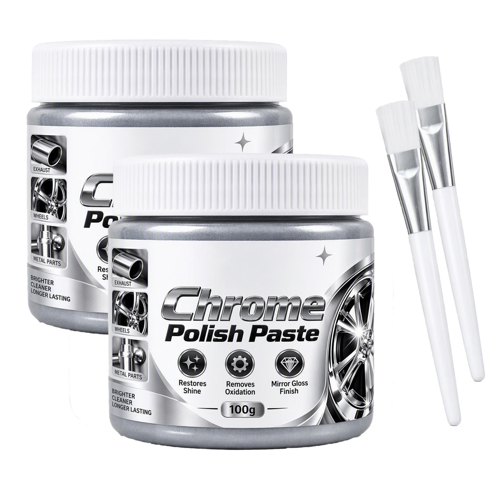 Metall-Chrom-Politur & Restaurator-Paste mit Bürste