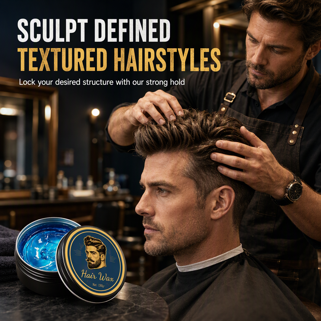 Herren-Haarwachs-Pomade mit Köln-Duft, 130 g, mattes Finish, starker Halt, voluminisierendes Haarstyling-Wachs, wasserlösliche, langanhaltende Haarpaste