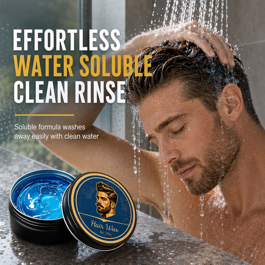 Herren-Haarwachs-Pomade mit Köln-Duft, 130 g, mattes Finish, starker Halt, voluminisierendes Haarstyling-Wachs, wasserlösliche, langanhaltende Haarpaste