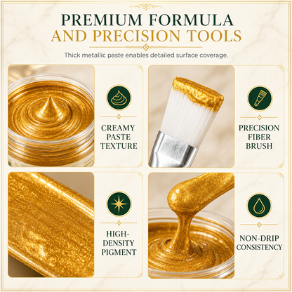 💥 50% sparen! Kratzer & mattes Gold? – Gold-Metallic-Reparaturpaste mit Pinsel – einfach auftragen, auffrischen & wie neu aussehen lassen – ohne Profi-Werkzeug ✨🖌️