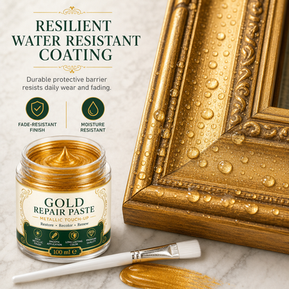 💥 50% sparen! Kratzer & mattes Gold? – Gold-Metallic-Reparaturpaste mit Pinsel – einfach auftragen, auffrischen & wie neu aussehen lassen – ohne Profi-Werkzeug ✨🖌️