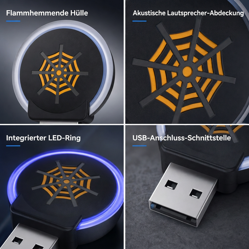 Tragbarer Ultraschall-Schädlingsbekämpfer mit USB-Anschluss