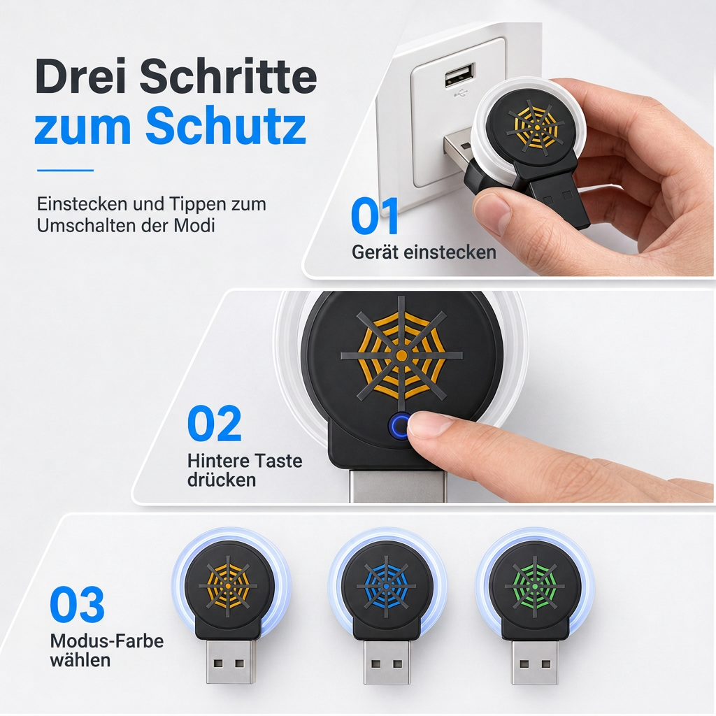 Tragbarer Ultraschall-Schädlingsbekämpfer mit USB-Anschluss