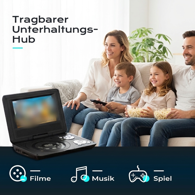 7,8-Zoll tragbarer DVD/EVD-Player mit Spielfunktion