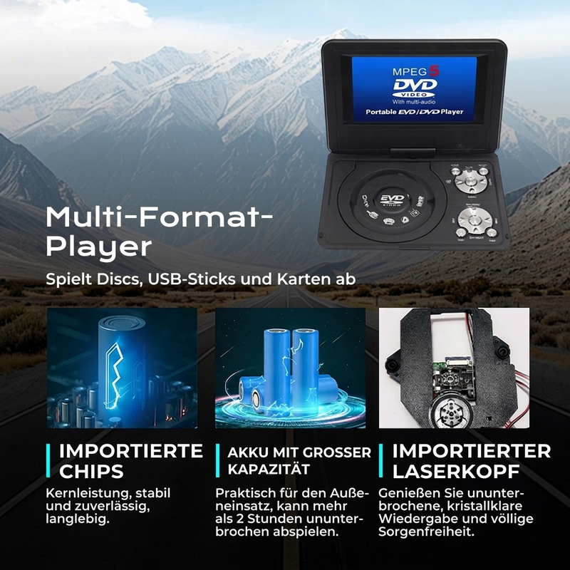 7,8-Zoll tragbarer DVD/EVD-Player mit Spielfunktion