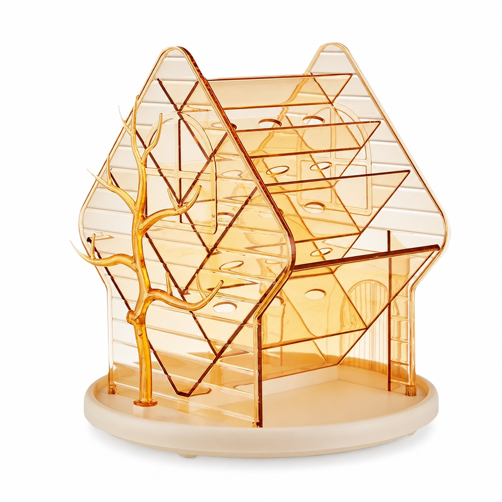 💄 50% RABATT! 🔄 Transparenter Make-up-Organizer – Drehbar & platzsparend ✨