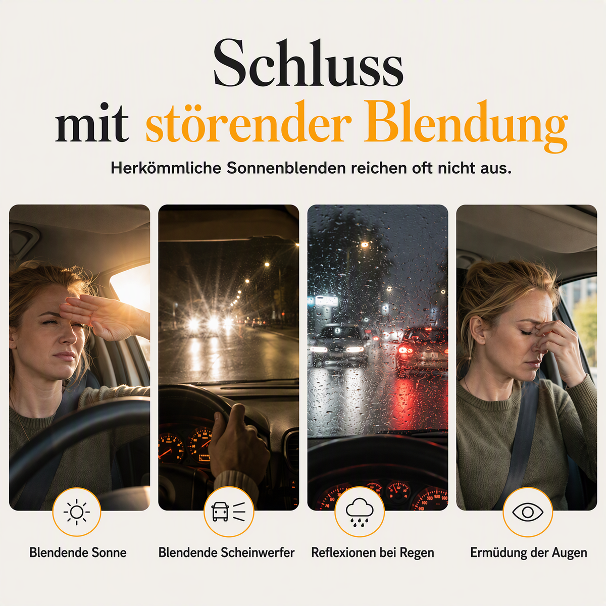 🏆💥Über 86.000 Stück verkauft!🚗🔆Auto Tag- & Nachtblende – Starker Blendschutz gegen tiefstehende Sonne & Fernlicht🎁