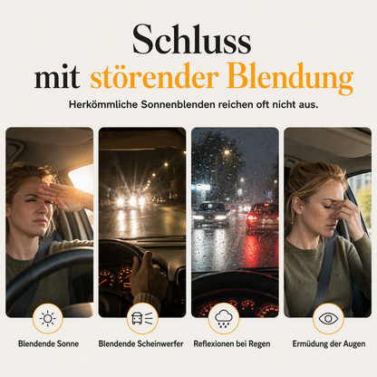 🏆💥Über 86.000 Stück verkauft!🚗🔆Auto Tag- & Nachtblende – Starker Blendschutz gegen tiefstehende Sonne & Fernlicht🎁