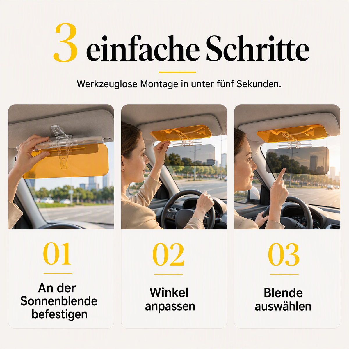 🏆💥Über 86.000 Stück verkauft!🚗🔆Auto Tag- & Nachtblende – Starker Blendschutz gegen tiefstehende Sonne & Fernlicht🎁