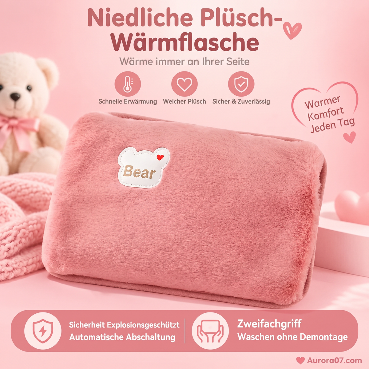 Aufladbare Wärmflaschen, Wärmepads, explosionsgeschützte Wärmepads