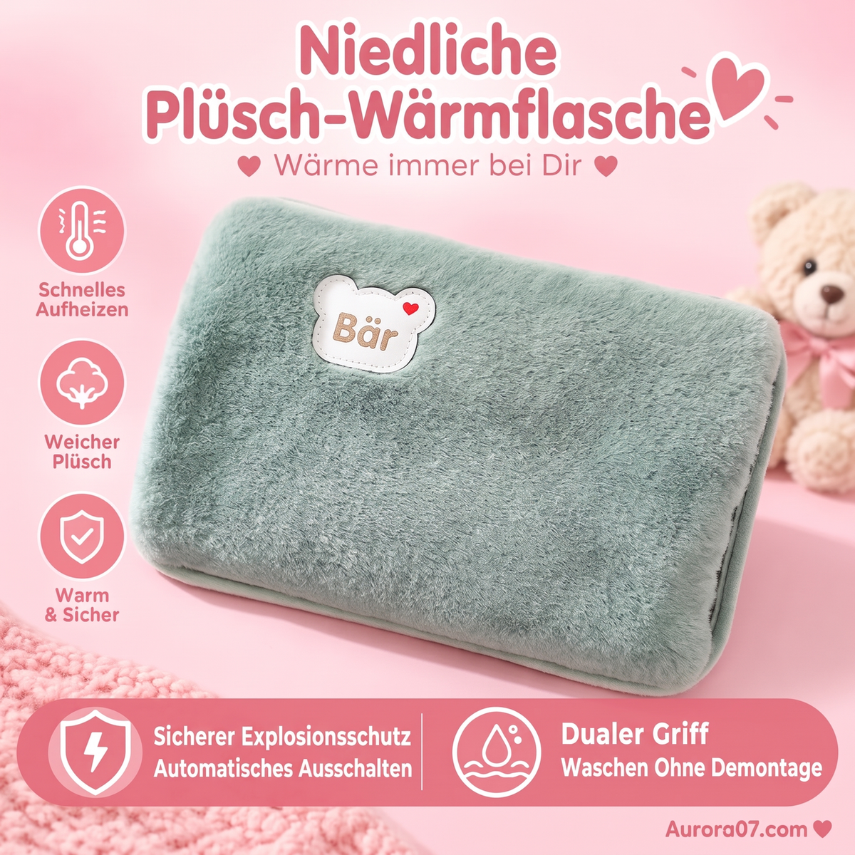 Aufladbare Wärmflaschen, Wärmepads, explosionsgeschützte Wärmepads