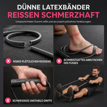 50% RABATT! 🏋️ Pedal-Widerstandsband 55 lbs – elastisches Zugseil für Bauch, Beine & Po, ideal für Zuhause
