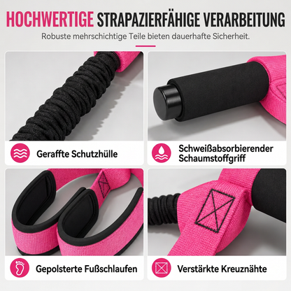 50% RABATT! 🏋️ Pedal-Widerstandsband 55 lbs – elastisches Zugseil für Bauch, Beine & Po, ideal für Zuhause