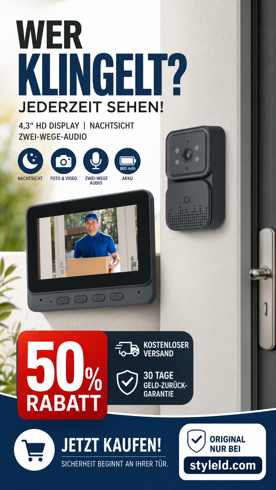 ✨ 50% Rabatt: Handlicher Dampfbügler | 5s Schnellaufheizung, kraftvoller Dampf für faltenfreie Kleidung