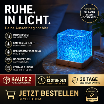 🌊 50% RABATT! 💡 LED-Stimmungslicht mit Wasserwellen-Effekt – Dynamische Farben, beruhigend & fernbedienbar – Perfekt für Schlafzimmer, Party & Entspannung 🌙