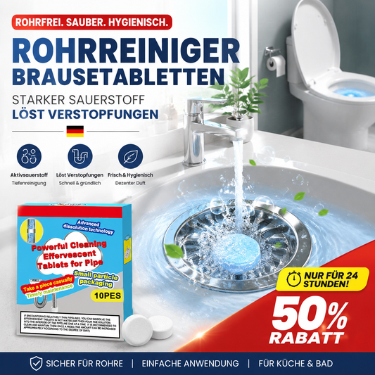 🔥🎁 1+1 GRATIS!!🥳 💞 50K+ VERKAUFT! ⚡💧 Leistungsstarke Brausetabletten zur Rohrreinigung