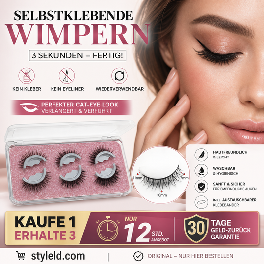 🥳In Vorbereitung auf die Feiertage-Wiederverwendbare Selbstklebende Wimpern