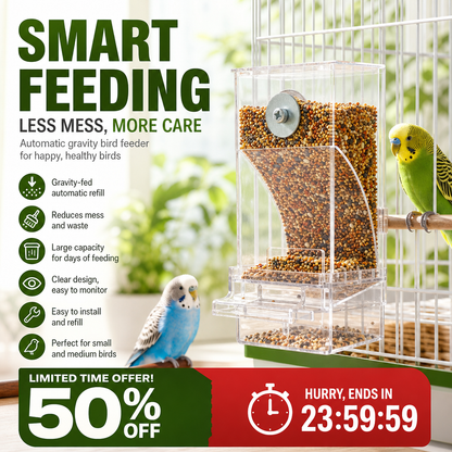 🎉 Zeitlich begrenztes Angebot: 50 % Rabatt 🐦 Automatisches Vogelfutterhaus – keine Kleckerei